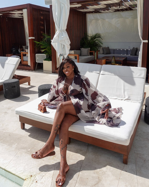 LOOK 937 DRAMATIC SLEEVE KIMONO SET