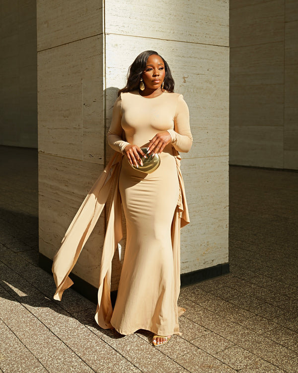 LOOK 1175 GOWN WITH TIE DETAILS
