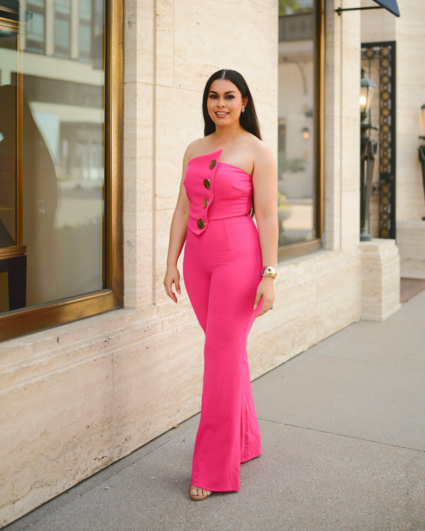 LOOK 1060 TUBE JUMPSUIT WITH GOLD DETAILS