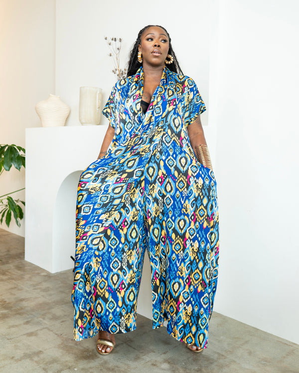 LOOK 643 DRAPED PALAZZO JUMPSUIT