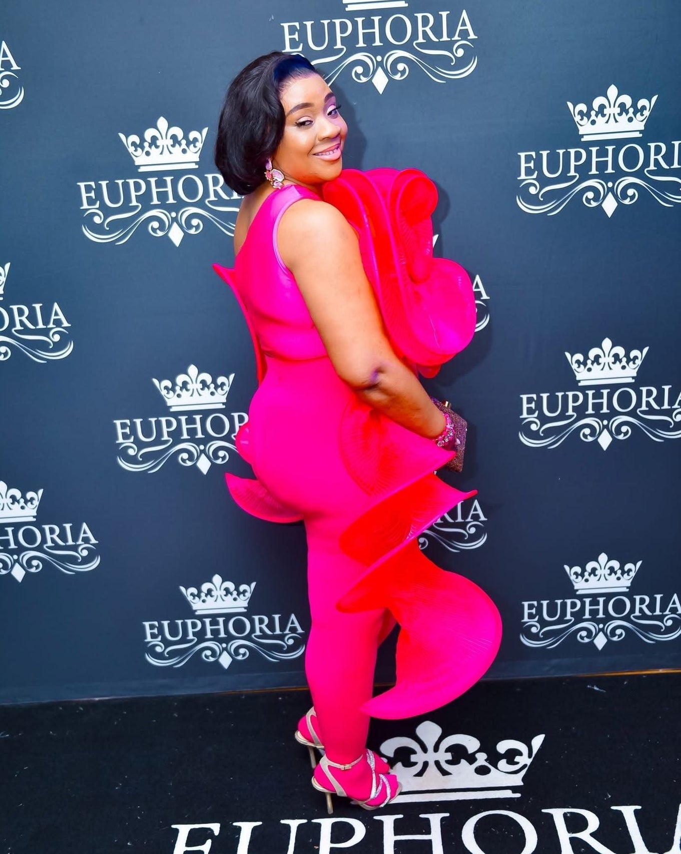 Dramatic Sculptural Ruffle Two Piece Statement Fashion Top