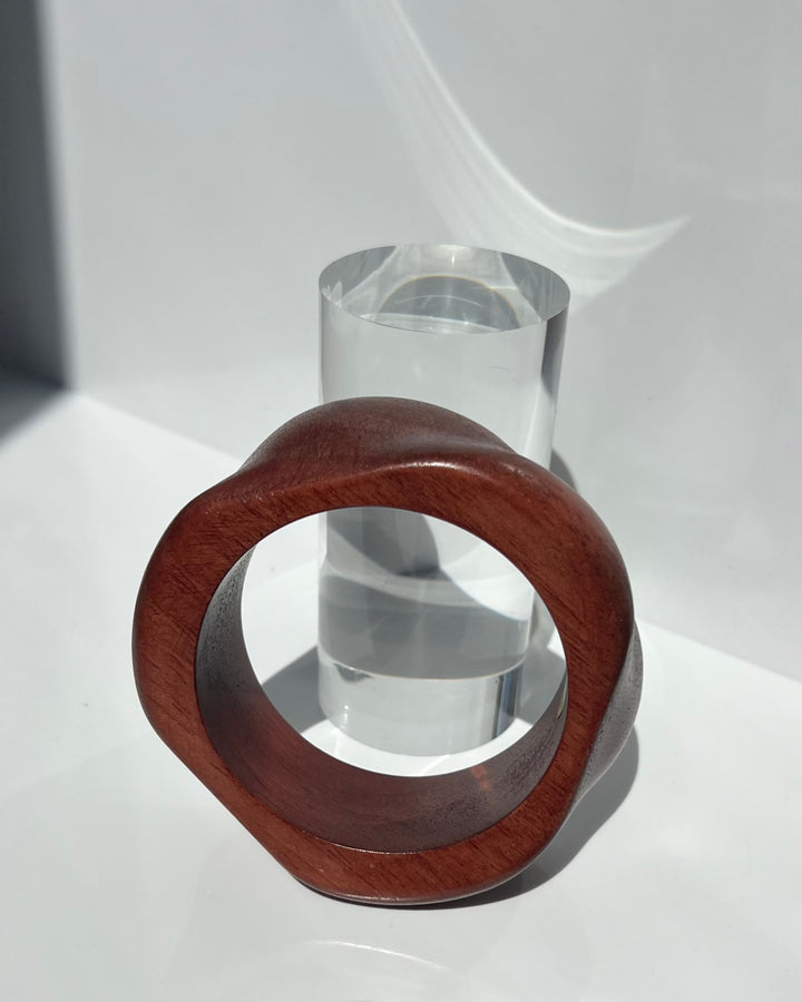 Handmade Wooden Asymmetric Bangles for Women 
