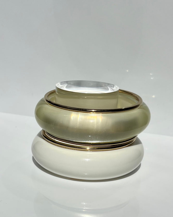 Gold Rim Plastic Bangle Bracelet 