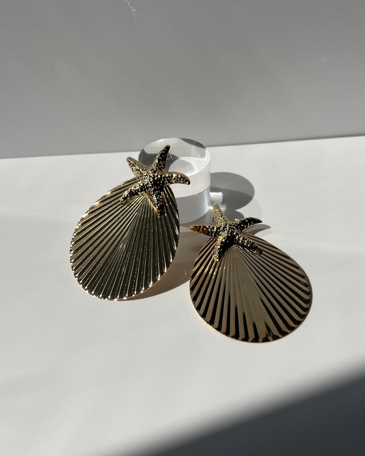Oversized Starfish Statement Earrings