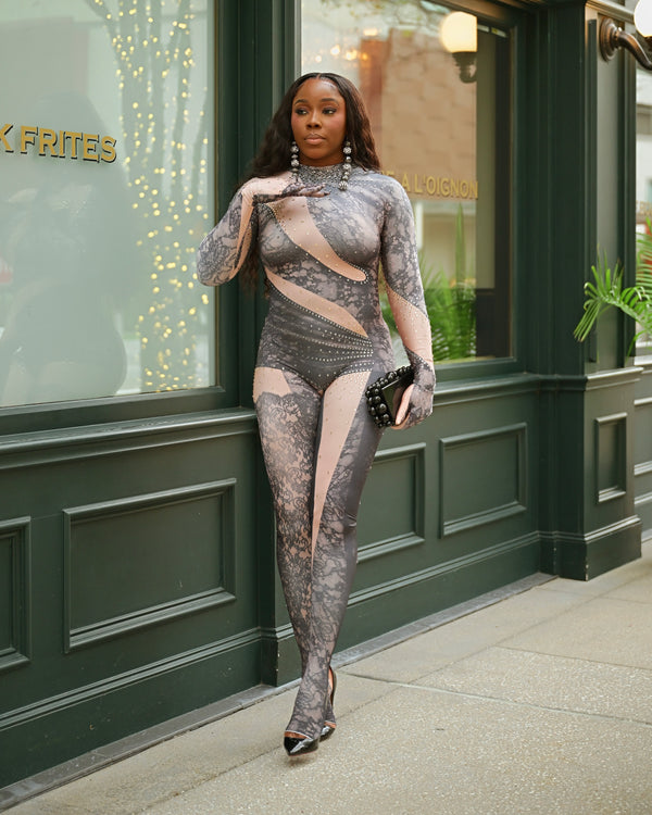 LOOK 1194 LACE ILLUSION JUMPSUIT